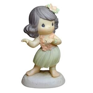 Precious Moments Vintage (1995) "Happy Hula Days" Hawaiian Hula Dancer Figurine